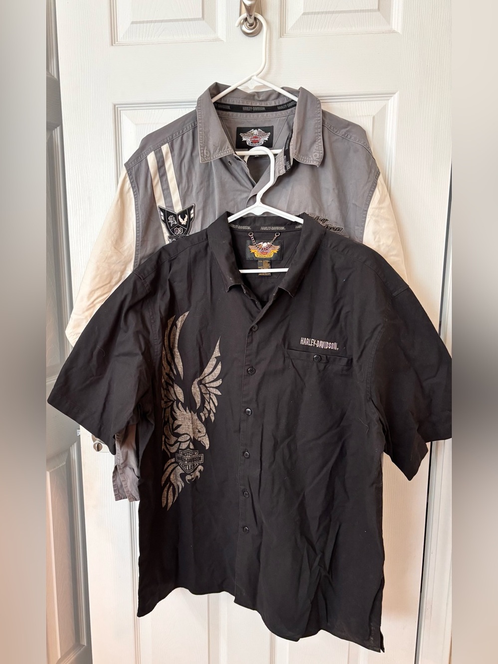 Harley-Davidson Black Short Sleeve Button-Downs Bundle of Two